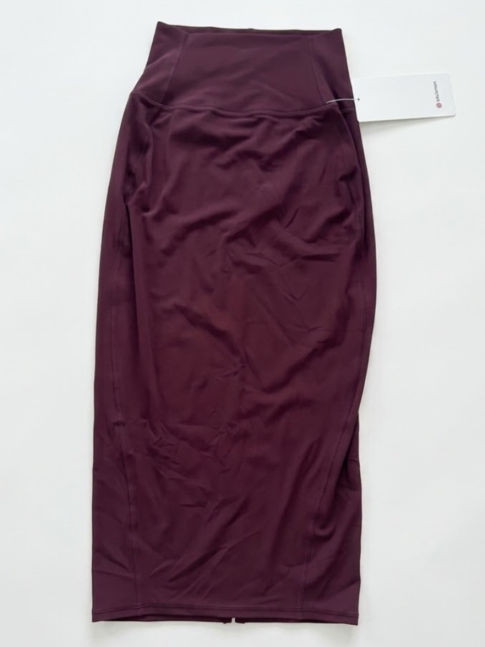 Lululemon Nulu Slim-Fit High-Rise Midi Skirt Garnet Size 2 NWT